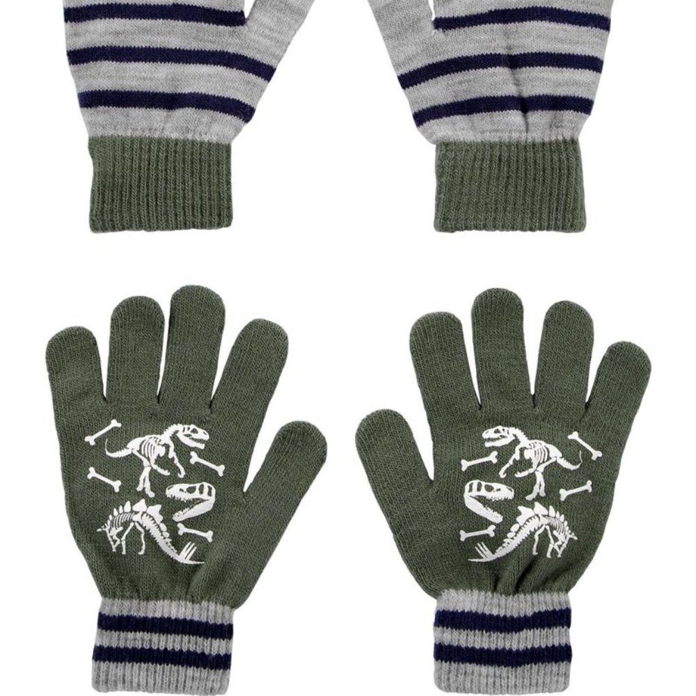 OSHKOSH Boy 2-Pack Glow Gripper Gloves NWT